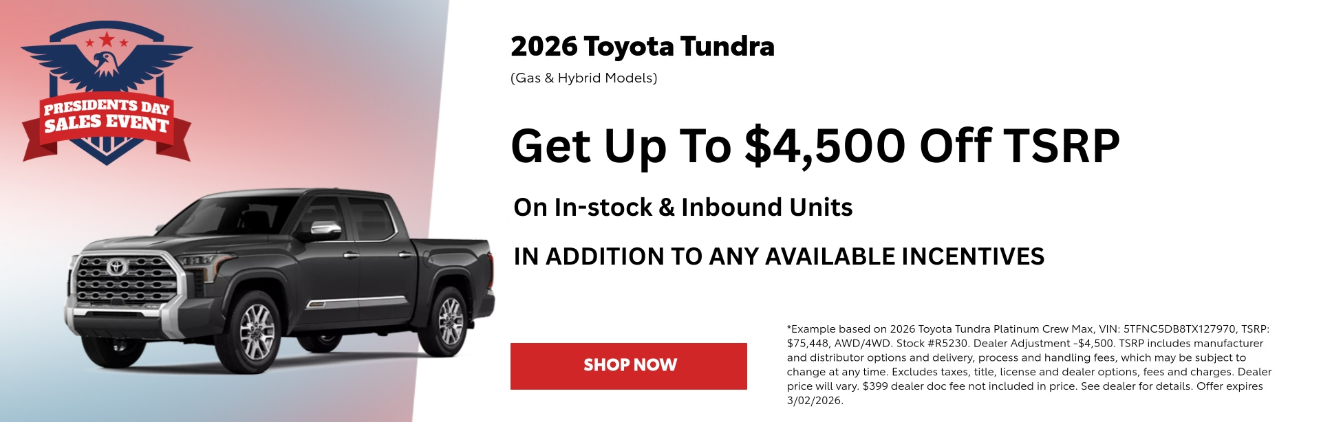 2026 Toyota Tundra Gas & Hybrid