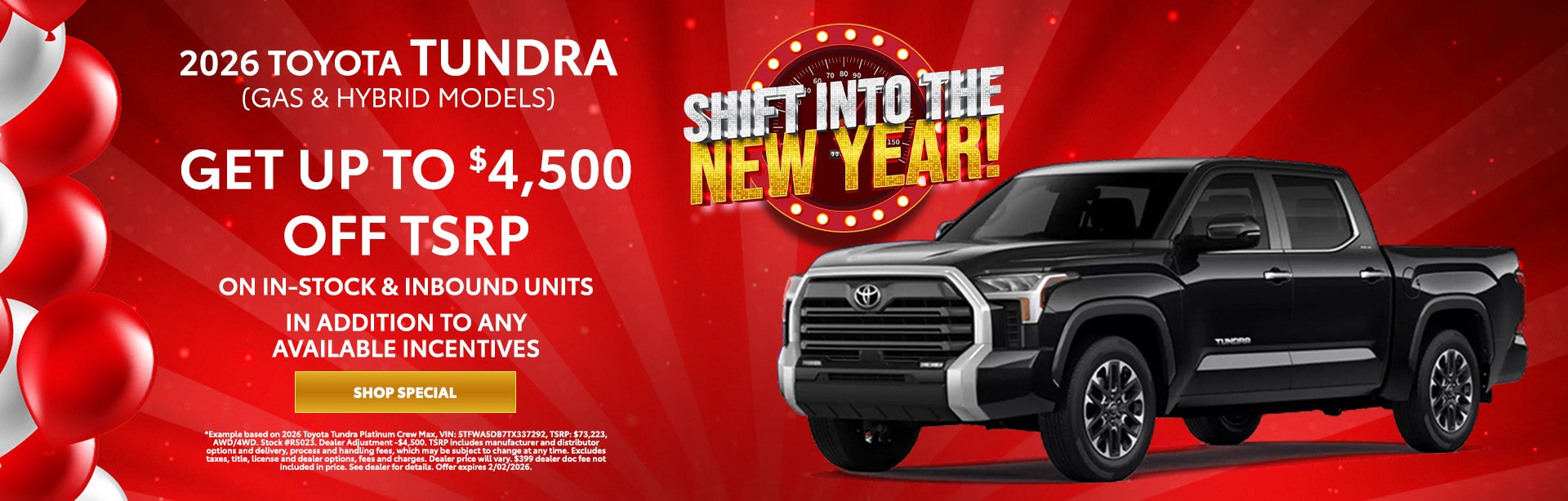 2026 Toyota Tundra Offer